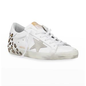 Superstar Hand-Painted Leopard Leather Sneakers